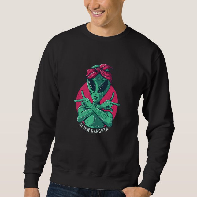 Alien Mars Welt UFO Gangstar Sweatshirt (Vorderseite)