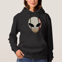 Alien Mask mit futuristischen Kennzeichnungen Hoodie