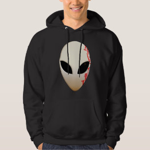 Alien Mask mit futuristischen Kennzeichnungen Hoodie