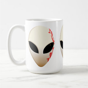 Alien Mask mit futuristischen Kennzeichnungen Kaffeetasse