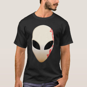 Alien-Maske mit futuristischen Markierungen T-Shirt