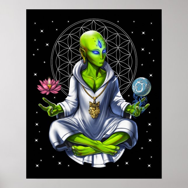 Alien Meditation Poster (Vorne)
