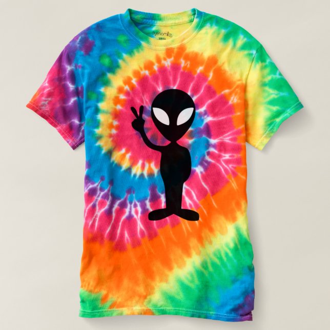 Alien Men's Spiral Krawatte-Dye T - Shirt (Design vorne)