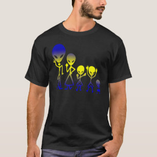Alien Menschliche Evolution Weltraumfamilie Ufo Be T-Shirt