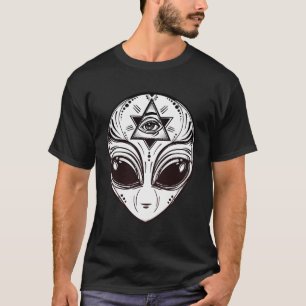 Alien mit allen Augen beleuchtet T-Shirt