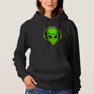 Alien mit Kopfhörern sind Sie bereit Hoodie