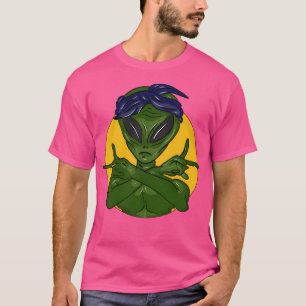 Alien mit Kopftuch T-Shirt