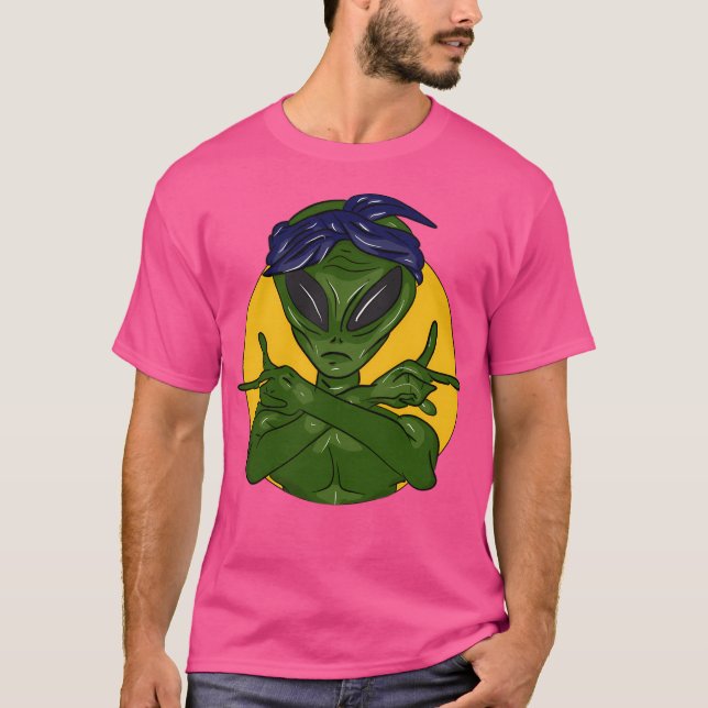 Alien mit Kopftuch T-Shirt (Vorderseite)