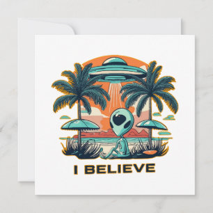 Alien mit UFO I BELIEVE