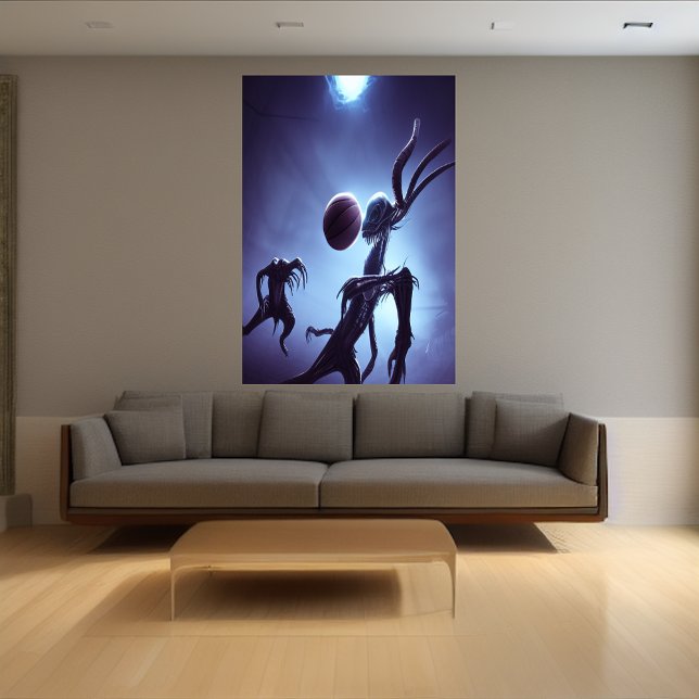 Alien Monster Basketball | AI Art Poster (Von Creator hochgeladen)