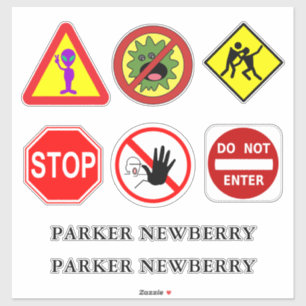 Alien, Monster, Zombies & Signs Individuelle Name  Aufkleber