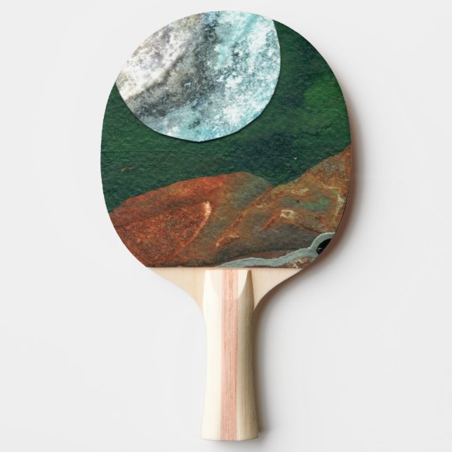 "Alien Moon #4" Ping Pong Paddle Tischtennis Schläger (Vorderseite)