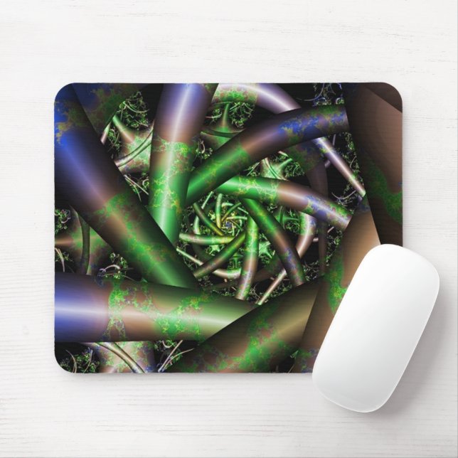 Alien | Multicolor Fraktal Art Mousepad (Mit Mouse)