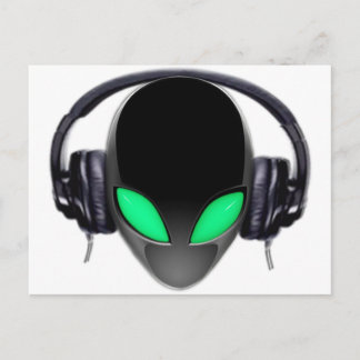 Alien-Musik-Liebhaber DJ - glatter Wal Postkarte