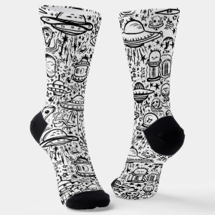 Alien-Muster Socken