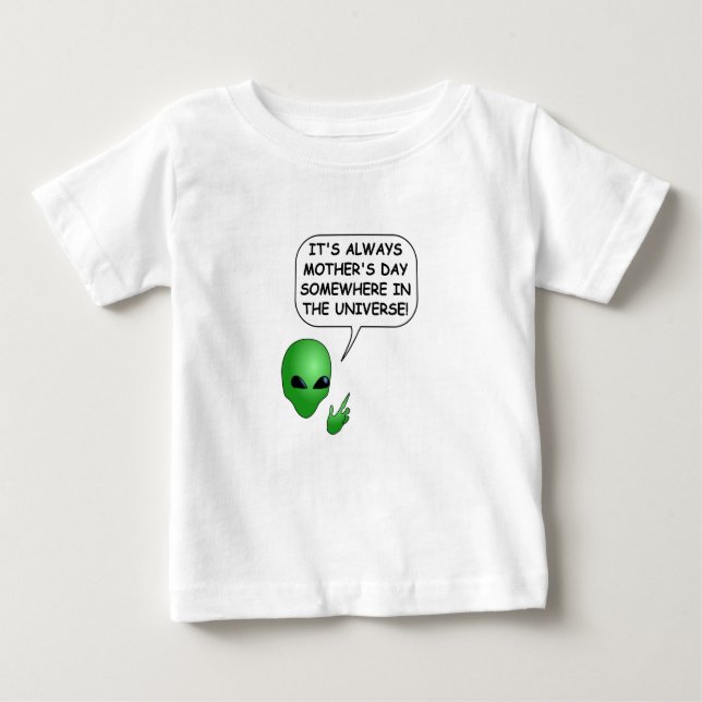 Alien Muttertag Baby T-shirt (Vorderseite)