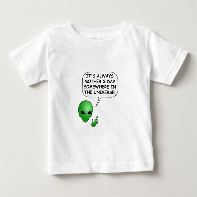 Alien Muttertag Baby T-shirt (Vorderseite)