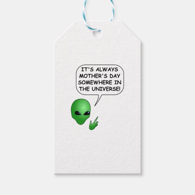 Alien Muttertag Geschenkanhänger (Vorderseite)
