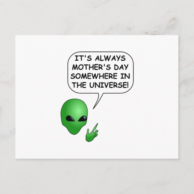 Alien Muttertag Postkarte (Vorderseite)