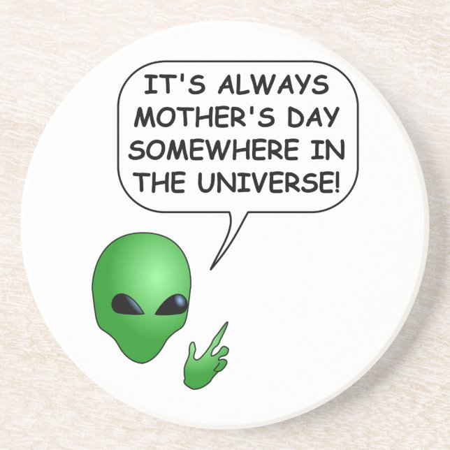 Alien Muttertag Untersetzer (Vorne)
