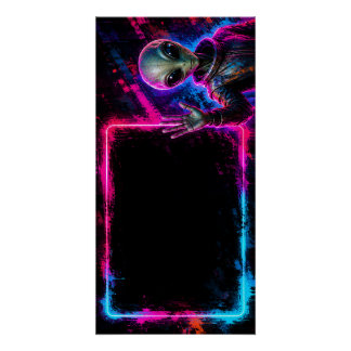 Alien-Neon-Platine Poster