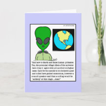 Alien News Reader Geburtstagskarte