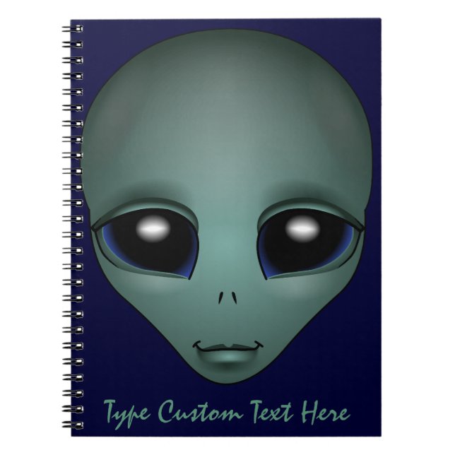 Alien Notebook Personalisierte Niedliche ET-Notebo Notizblock (Vorderseite)