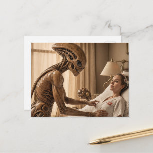 Alien Nurse Postkarte