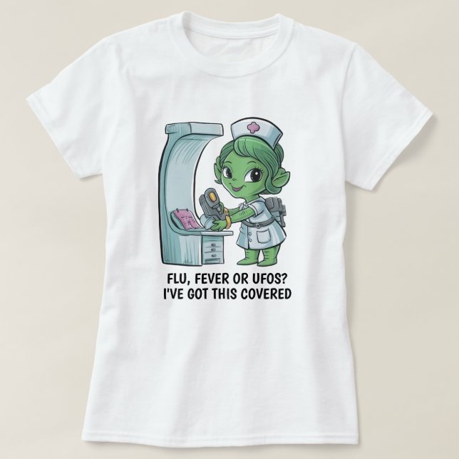 Alien Nurse T-Shirt (Design vorne)