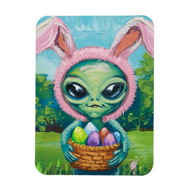 Alien Oaster Bunny Magnet (Vertikal)