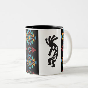 Alien oder Human Kokopelli Zwei-Tone-Kaffee-Tasse Zweifarbige Tasse