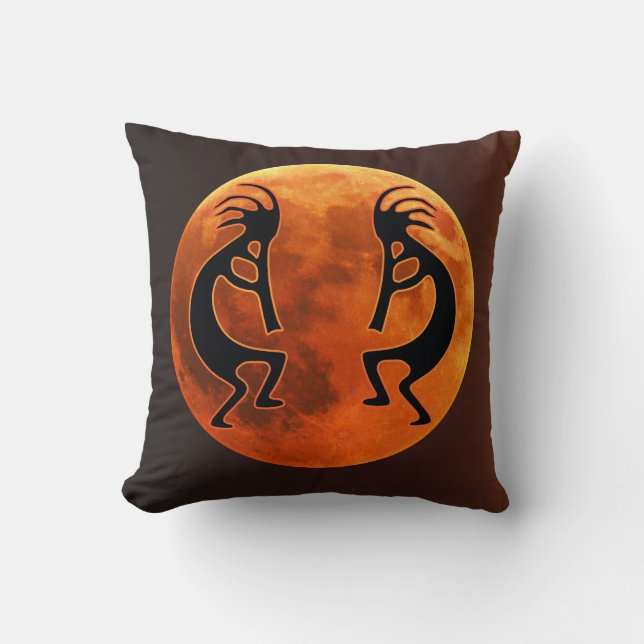 Alien oder Lebensblutmond Kokopelli Kissen (Vorderseite)
