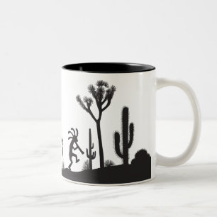 Alien oder Lebensform Wüste Kokopelli Zweifarbige Tasse