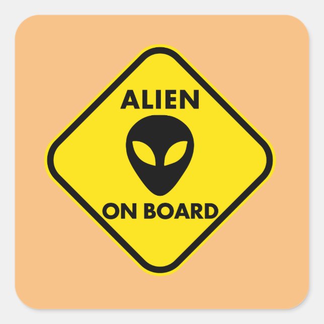 ALIEN ONBOARD FUNNY STICKERS (Vorderseite)
