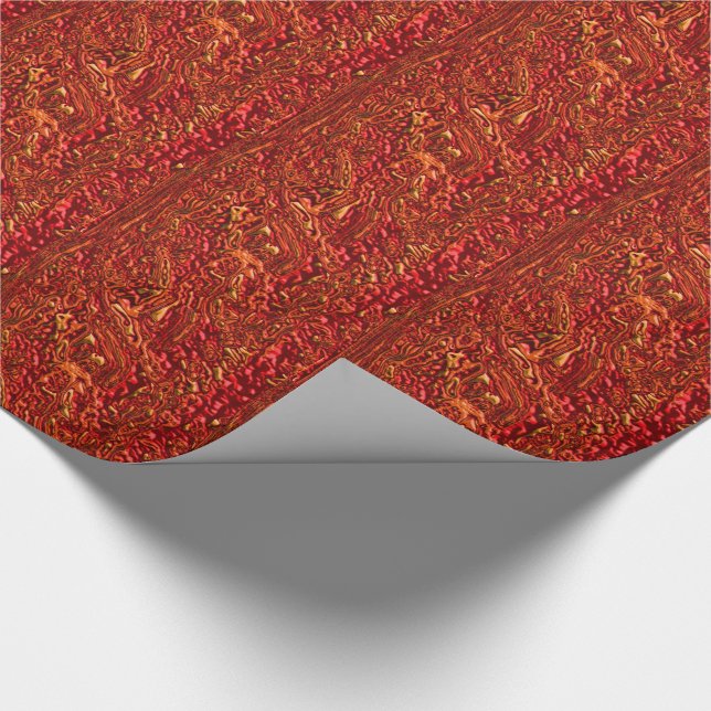 Alien Orange (Bubbling Lava) Geschenkpapier (Ecke)