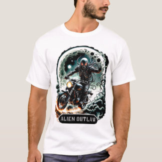Alien Outlaw Motorrad T-Shirt