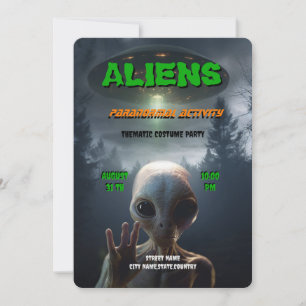 Alien Paranormale Aktivität Party Einladung