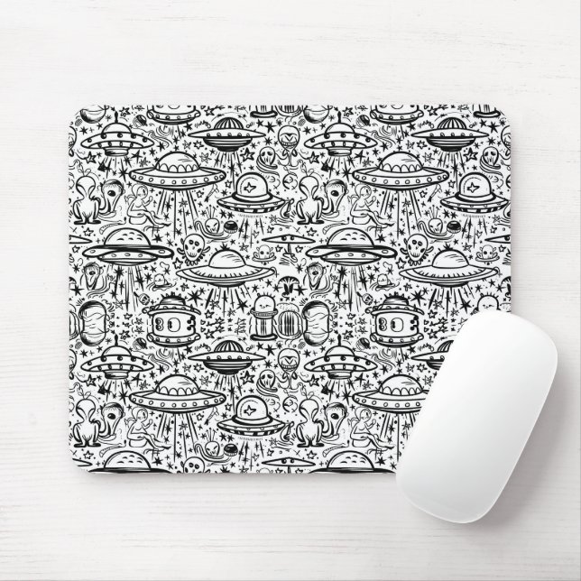 Alien Pattern Mousepad (Mit Mouse)