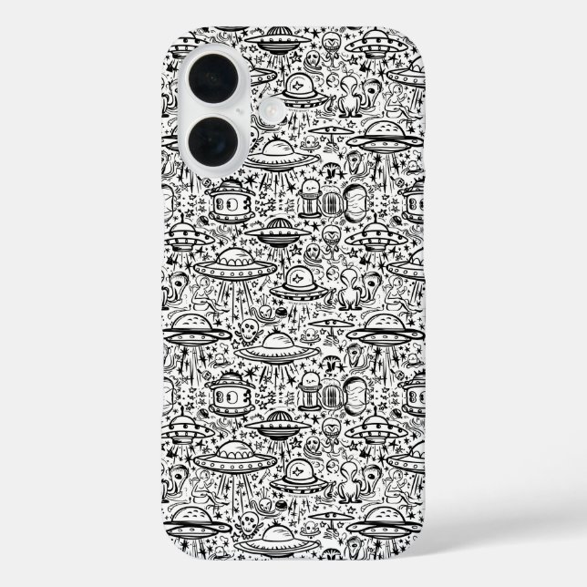 Alien Pattern Phone Case (Rückseite)
