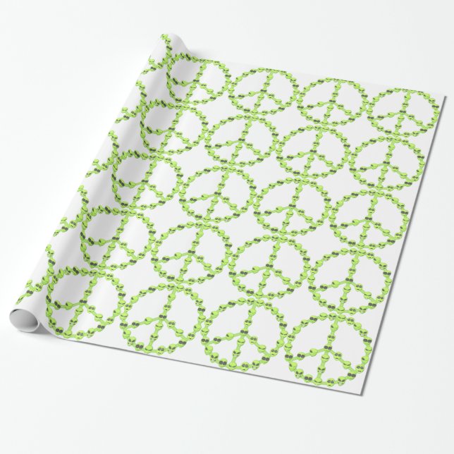 Alien Peace Geschenkpapier (Ungerollt)