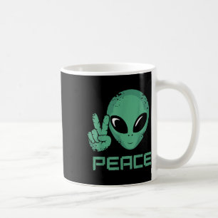 Alien Peace Hippie Ufo Kaffeetasse