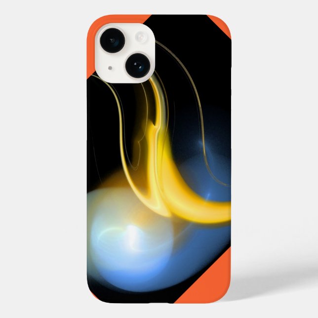 ALIEN PEARL BLUE ORANGE YELLOW BROWN Case-Mate iPhone HÜLLE (Rückseite)
