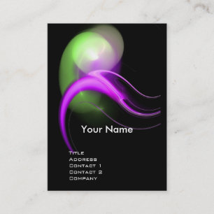 ALIEN PEARL MONOGRAM Lebendes, schwarz-rosa Grün Visitenkarte
