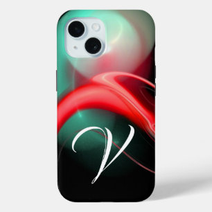 ALIEN PEARL MONOGRAM Wirbel des Roten grünen Frakt Case-Mate iPhone Hülle