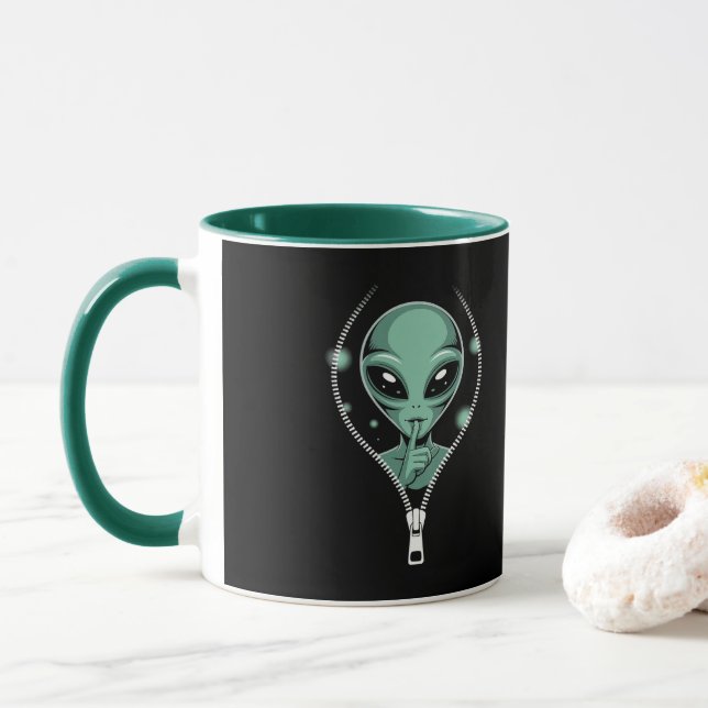 Alien Peeping Tasse (Mit Donut)