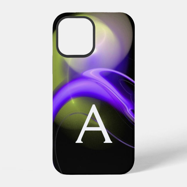 ALIEN PERLEN-MONOGRAMM Lila Grün Abstrakt  iPhone Hülle (Rückseite)