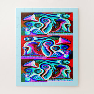 Alien Pflanze Art Puzzle