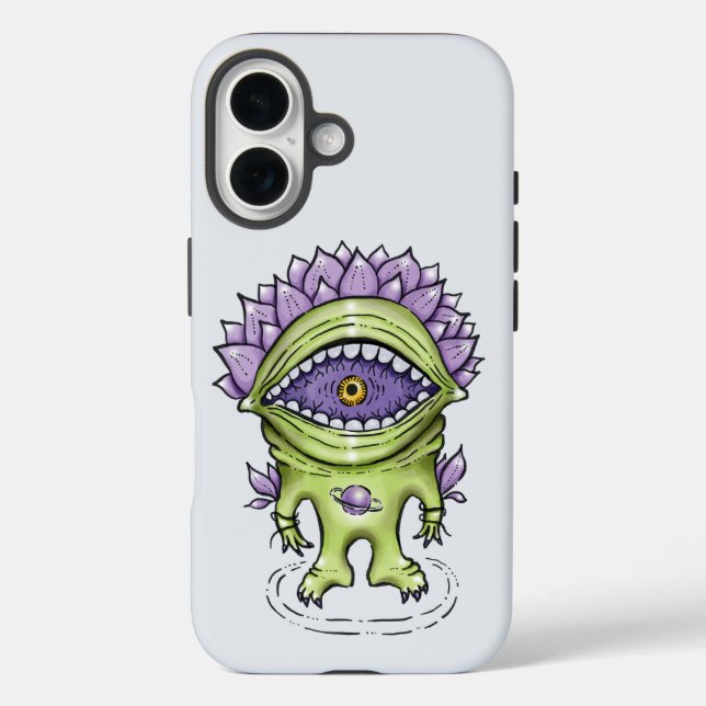 Alien Pflanze Charakter - Astronautenkreatur Case-Mate iPhone Hülle (Rückseite)