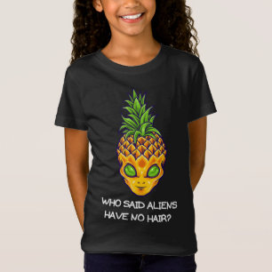 Alien Pineaple UFO Hawaiian Skull Tropical Frucht T-Shirt