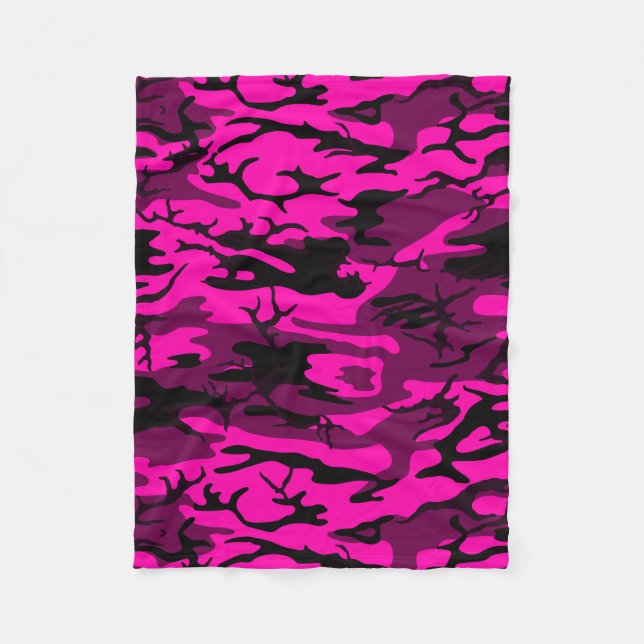 Alien Pink Camouflage Blanket Fleecedecke (Vorderseite)